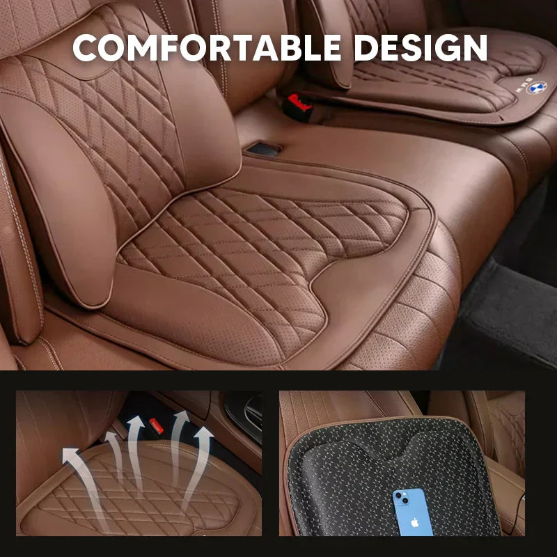 ZenDrive Customizable Breathable Memory Foam Car Seat Cushion – Ergonomic Support & Non-Slip Design