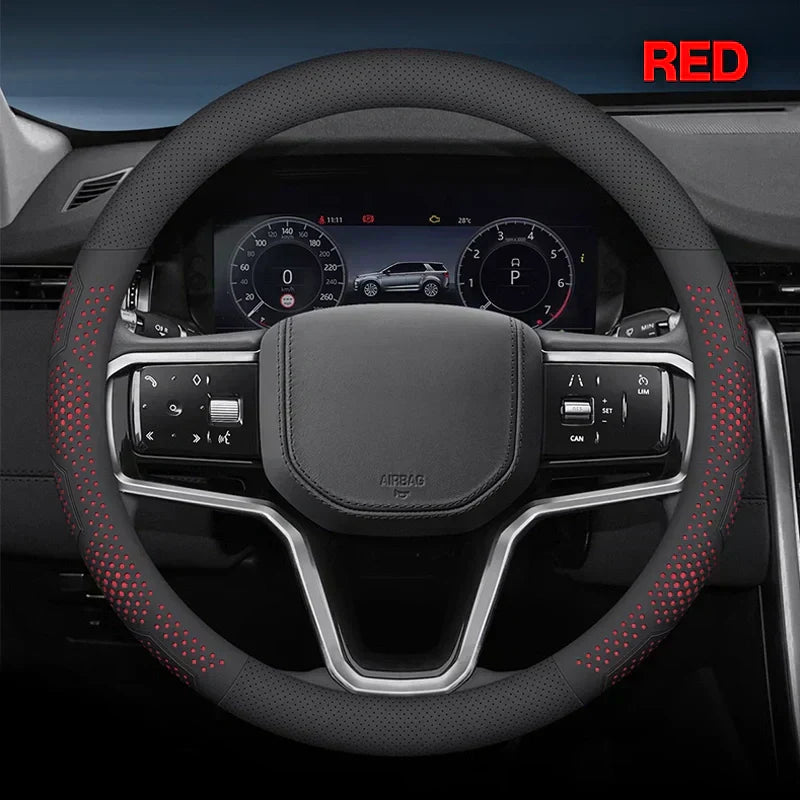 Gripex UltraGrip Breathable Leather Steering Wheel Cover | Anti-Slip, Universal Fit