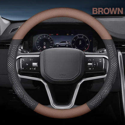 Gripex UltraGrip Breathable Leather Steering Wheel Cover | Anti-Slip, Universal Fit